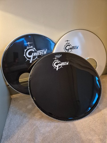 Gretsch bass drum heads - 3,