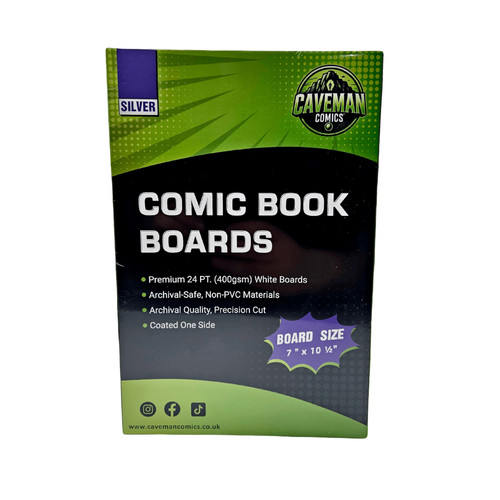 Silver age comic backing - silver,