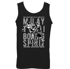 Muay Thai Boxing Spirit Mens Martial Arts Vest Training Top MMA Kick Mixed