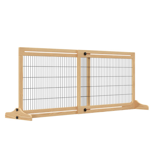 Adjustable wooden pet gate - adjustable,