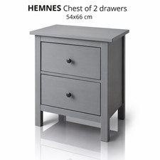 2x IKEA HEMNES 2 Drawer Chest