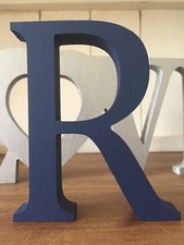 Navy Blue Free-Standing 13cm Large Wooden Letters and & Signs, Ampersands