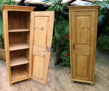 😍 Superb Old Antique Pine Tall Slim Cupboard-Linen/Larder/Housekeeping/Bathroom