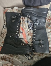Womens Platform Boots Buckle
