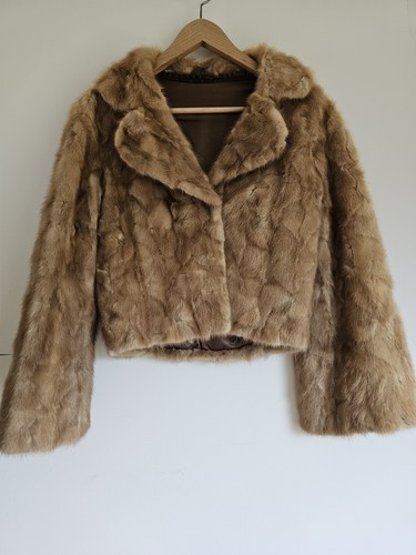 Vintage real mink fur cropped - mink,