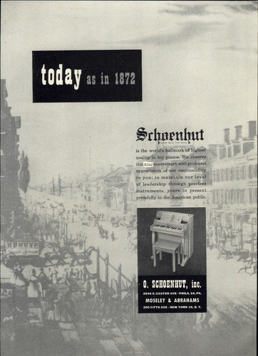 1954 paper schoenhut - paper, ad