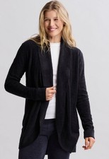 NEW! Barefoot Dreams Wms Cozychic Lite Circle Cardigan Black Size Small $116