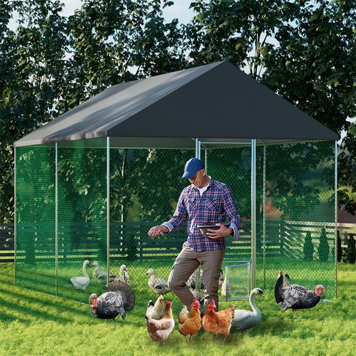 Large metal chicken coop - metal,