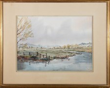 Rupert Horsley (1905-1988) - 1980 Watercolour, View From Stratford Bridge