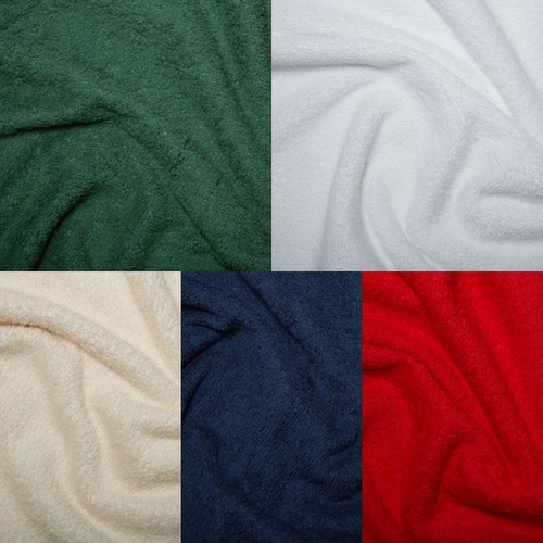 Cotton towelling fabric plain - cotton,