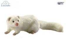 Hansa White Ferret Plush Toy Lifelike Detail 23cm Size Gift UK Seller 4839