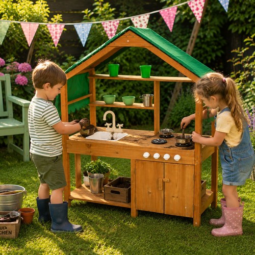 Neo wooden outdoor mud kitchen - outdoor,