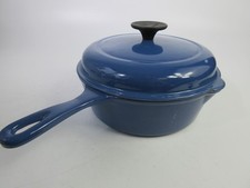 Le Creuset Enamelled Cast Iron Saucepan w/ Lid Blue 9"