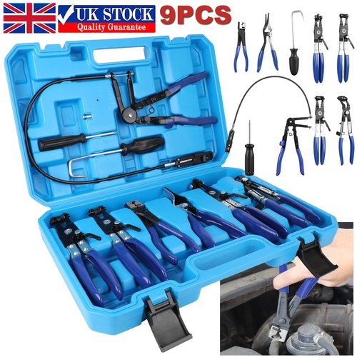 Flexible hose clamp - 9x, pliers