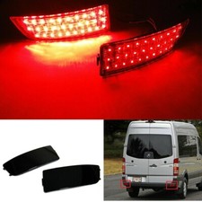 SMOKED LED REAR BUMPER REFLECTOR BRAKE LIGHTS FOR 2007-18 MERCEDES SPRINTER W906