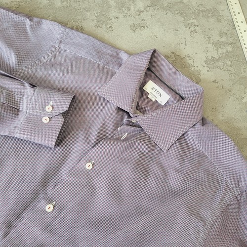 Eton pattern shirt mens 5 - shirt, 17.5
