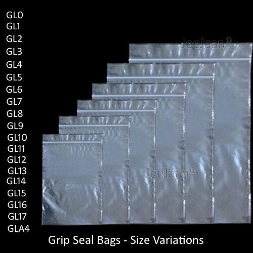 Grip seal bags - seal, self