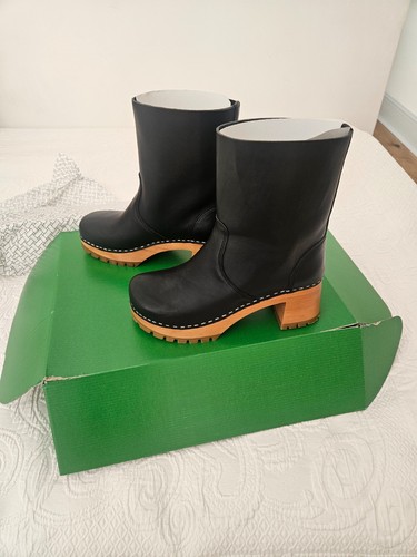 Swedish hasbeens black boots - black,