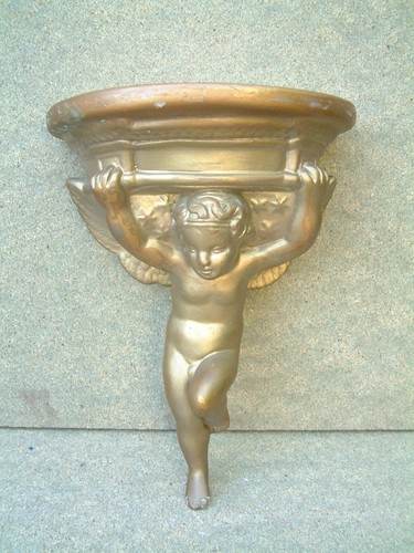 Vintage cherub wall bracket - cherub,