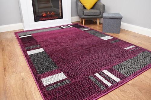 Large small purple black rug - large,