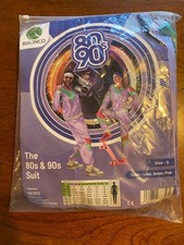 Fancy Dress 80s 90s Shell Suit Mix Colour Purple Green Pink Size S -M In Packing