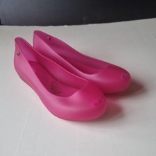 Melissa Women's Flat Shoes in Shocking Pink with a Peep Toe size EU 38 UK Size 5