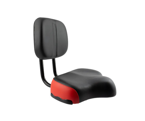 Black red bicycle seat - black/red,
