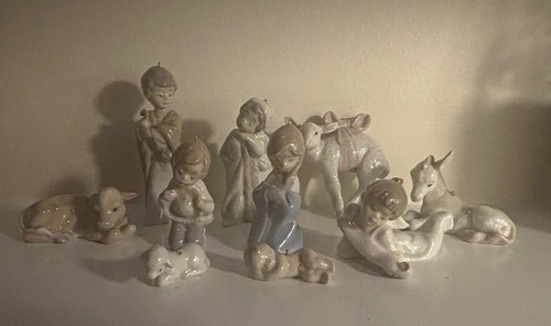 Lladro 10pc porcelain - lladro,
