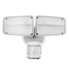 3,000-Lumen Twin-Head Halo Dual-Brightness LED Security Floodlight