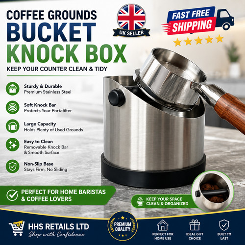 Coffee grounds knock box - grounds,