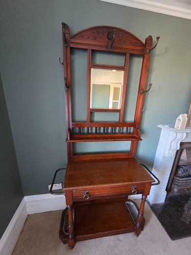 Antique wooden coat and - antique,