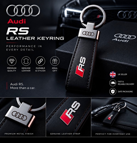 Audi keyring leather - rs,