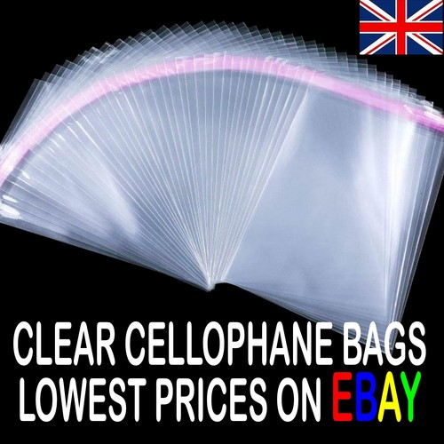 Clear cello cellophane bags - clear,