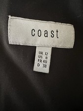 Stunning Black and Silver Coast Evening Dress Size 12 Excellent Condition