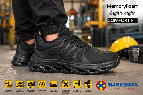 Mens shock absorbing steel - absorbing, toe