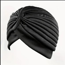 Black Stretch Chemo Headwrap