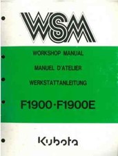 Kubota Ride on Mower F1900-F1900E Workshop Service Manual