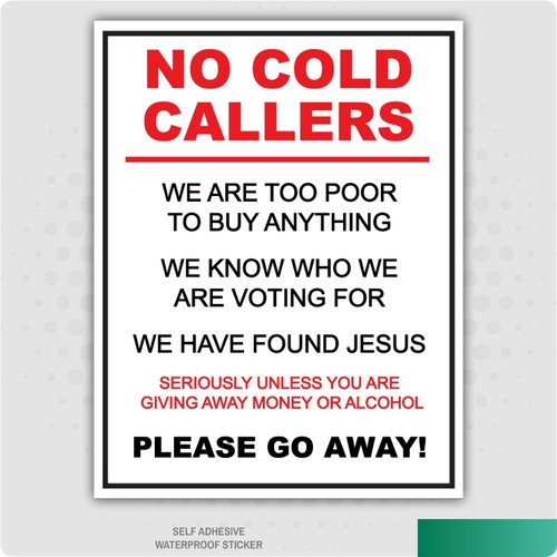 Funny cold callers sticker - cold,