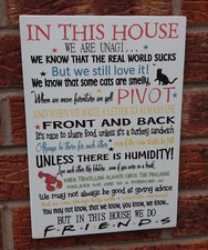 Friends unagi tv sitcom phrases wall hanging sign shabby vintage chic plaque