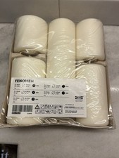 IKEA Fenomen Candle Set Of 5 White Unscented NEW