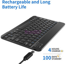 Mini Bluetooth Wireless Keyboard with Touchpad Mouse for Android IOS Tablet UK