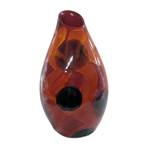 Teardrop vase red orange - teardrop,