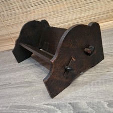 Vintage Tabletop Wooden Book Trough Stand Reading Books Library L 29.5cm