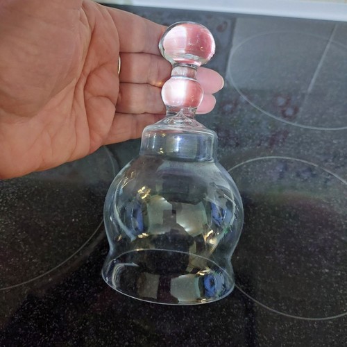 Vintage clear glass cloche - vintage,