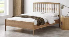 Real Oak Wood Wooden Bed