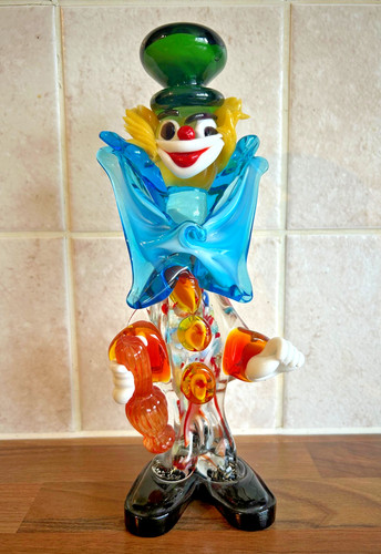 Murano glass clown - glass,