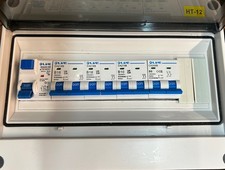 16A,  16A, 10A, 6A Camper Van Caravan Mains Consumer Unit With  Double RCD & MCB