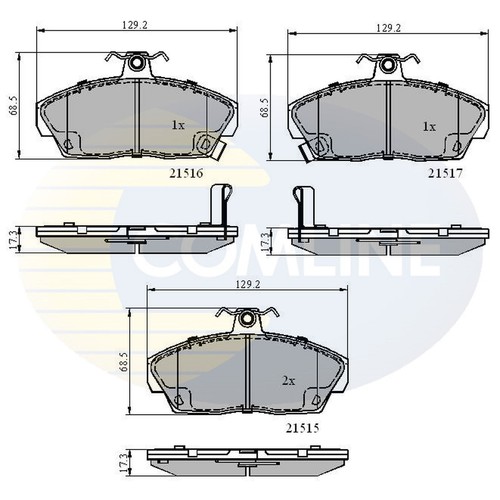 Brake pads set for - lotus, elise