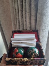 Chinese Baoding Balls Stress Balls Musical Chimes in Box Vintage