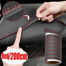 Red PU Leather Car Dashboard